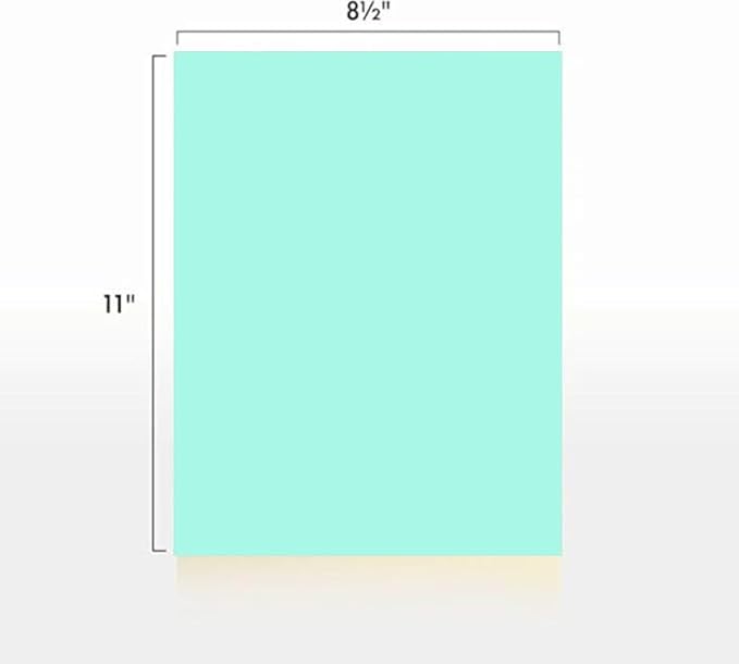 Colored Copy Paper, 20 LB 8.5 X 11, 500 Sheets (Turquoise)