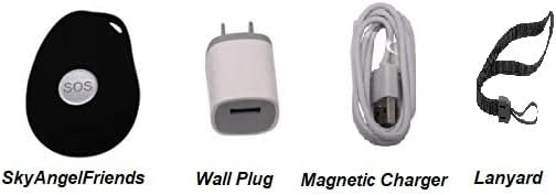 Assistive Technology Services SkyAngel911FD - 4G - Mobile Cellular - NO Monthly FEE - 4G - 911-2-Way Voice - Waterproof Alert Phone - Automatic Fall Detection (Pink)