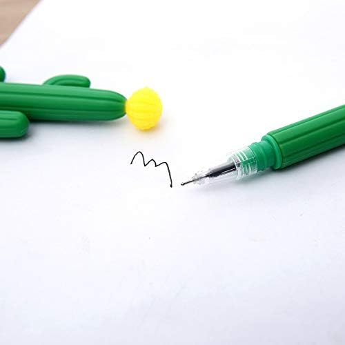Aimyoo Pack of 30 Cactus Shaped Ballpoint Black 0.5mm Gel Ink Rollerball Pen for School Home Office