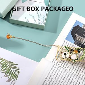 JinYeZi-Metal Bookmark, Cute Panda Design, Creative Bookmark Suitable for Book Lovers and Students, Unique Design is an Excellent Choice for Teacher's Day Gifts/Christmas Gifts/Book Lovers Gifts