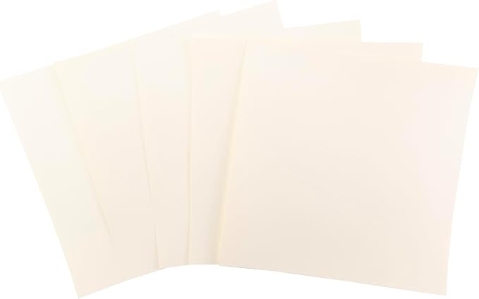 Cardstock 12 x 12 Paper Pack - 65lb Smooth Card Stock for Crafts, Cardmaking, Art Projects - 50 Square Scrapbook Sheets - Double Sided with Solid Core, Ivory