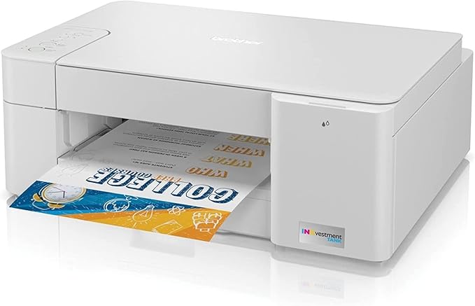 Brother MFC-J1205W INKvestment Tank Wireless Multi-Function Color Inkjet Printer with Up to 1-Year in Box (Renewed Premium), White