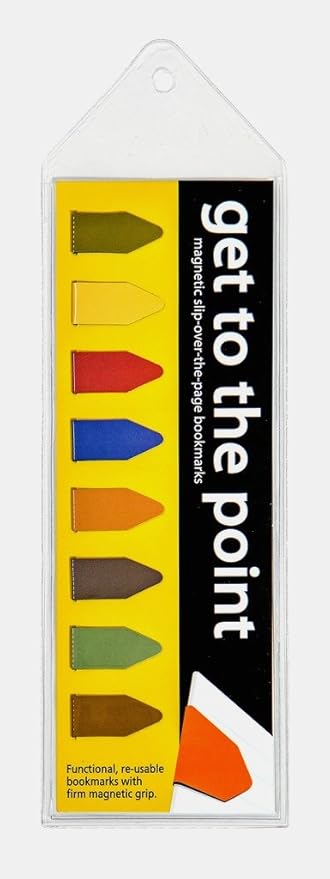 Get to the Point - Magnetic Arrow bookmarks - NEON- Set of 8 - Arrow Line Book Marker Pack is Ideal for Men, Women, Teachers, Librarians, Teens & Kids! Great for School, Work & Readers on all levels.