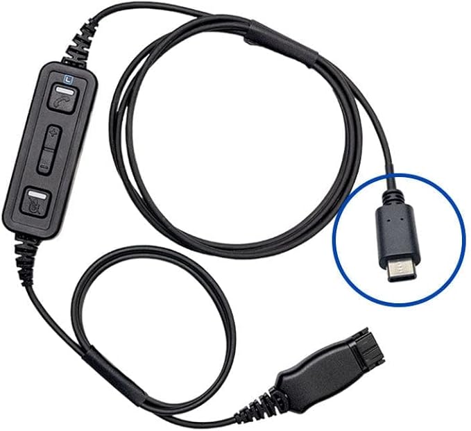 Leitner Quick Disconnect to USB Cord with Skype Control – USB-C