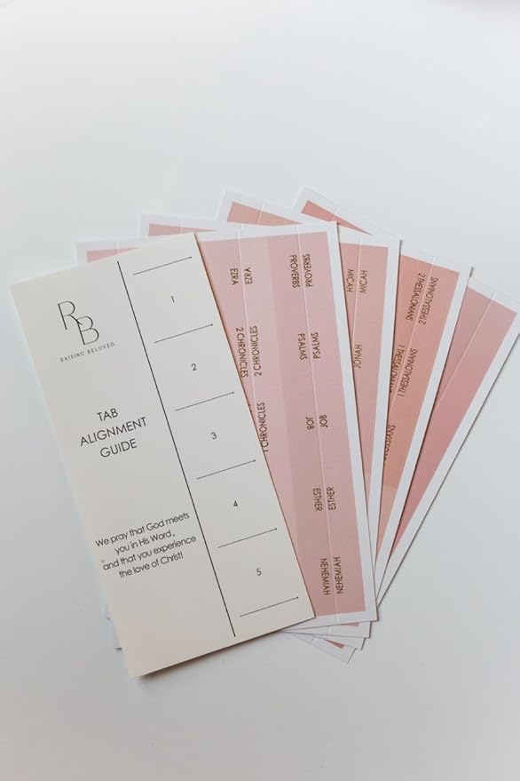 Bible Tabs for Women Study Bible, Gold Embossed Matte Catholic Bible Tabs Pink, Bible Book Index Tab Bible Book Tabs w/Old & New Testament Pink Bible Tabs Perfect Laminated Bible Study Supplies Peony
