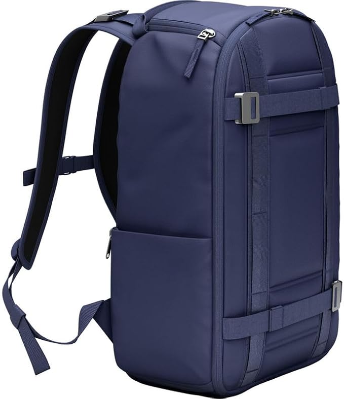 Db Journey Ramverk Backpack - Durable Travel Backpack with Laptop Compartment & Pockets for Work, Luggage Backpack with Roller Bag Hook Up System, 26L - Blue Hour