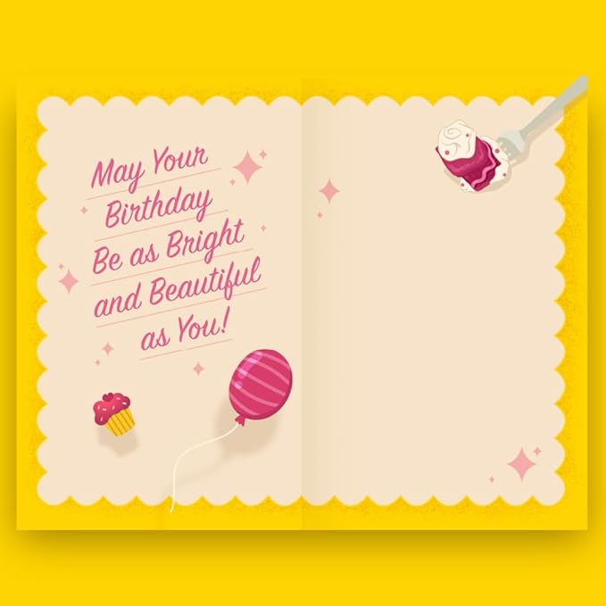 Prime Greetings Birthday Card For Sister, Made in America, Eco-Friendly, Thick Card Stock with Premium Envelope 5in x 7.75in, Packaged in Protective Mailer