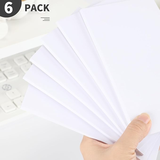 6 Pack Note Pads Memo Pads Small Notepad 50 Sheets 4X6 note pad Scratch Pads for Writing Blank Scratch Pads (6)