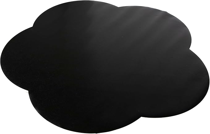 DESKU Flower Power Desk Chair Mat – Heavy-Duty PVC Mats for Carpet Floor Protection, Black, 48 x 49 Inches, Made in The USA
