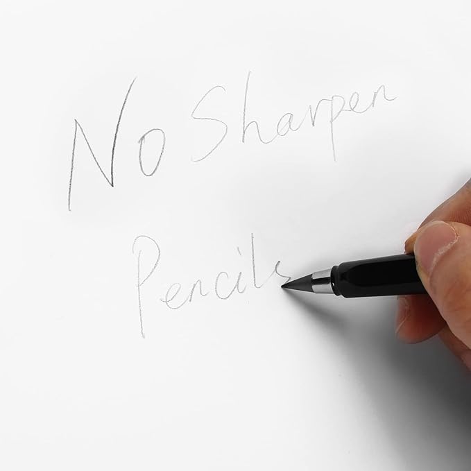 8Pcs Infinity Forever Pencil Christmas Gifts - 0.7mm Infinite Everlasting Metal Inkless Pencils Set with Eraser, No Need Sharpened, Replace Mechanical Pen for Sketch, Drawing and Writing