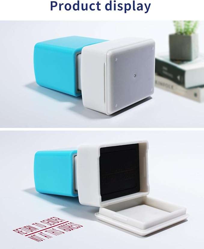 WAFJAMF Return to Sender not at This Address–Information Stamps Self Inking Rubber Stamp Red Ink Message Stamp-Medium