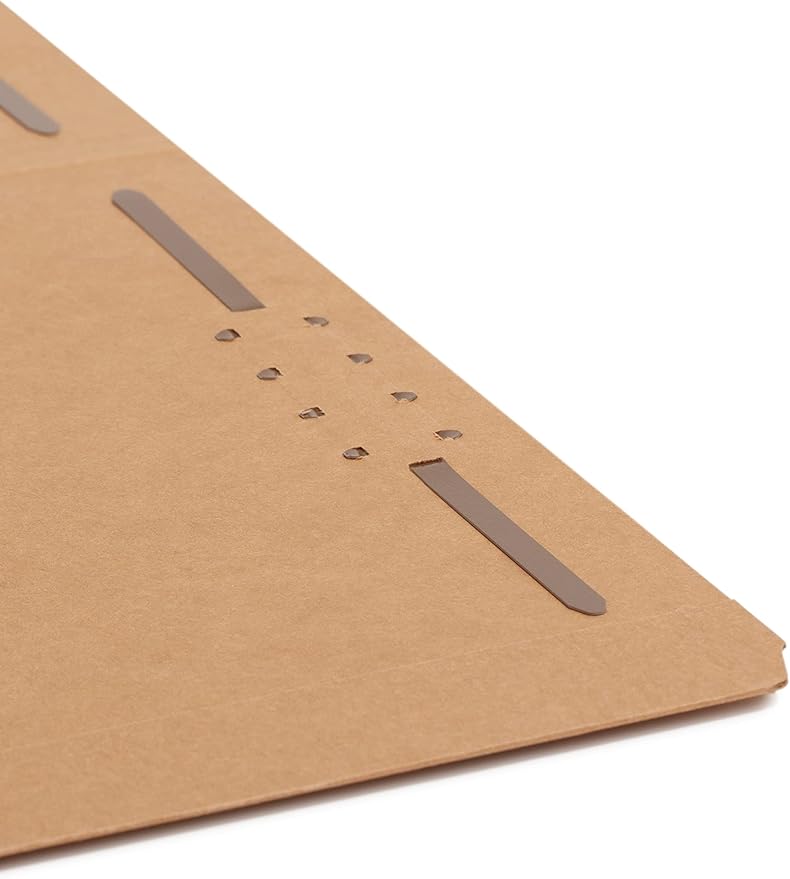Smead Fastener File Folder, 2 Fasteners, Reinforced Straight-Cut Tab, Letter Size, Kraft, 50 per Box (14813), Brown
