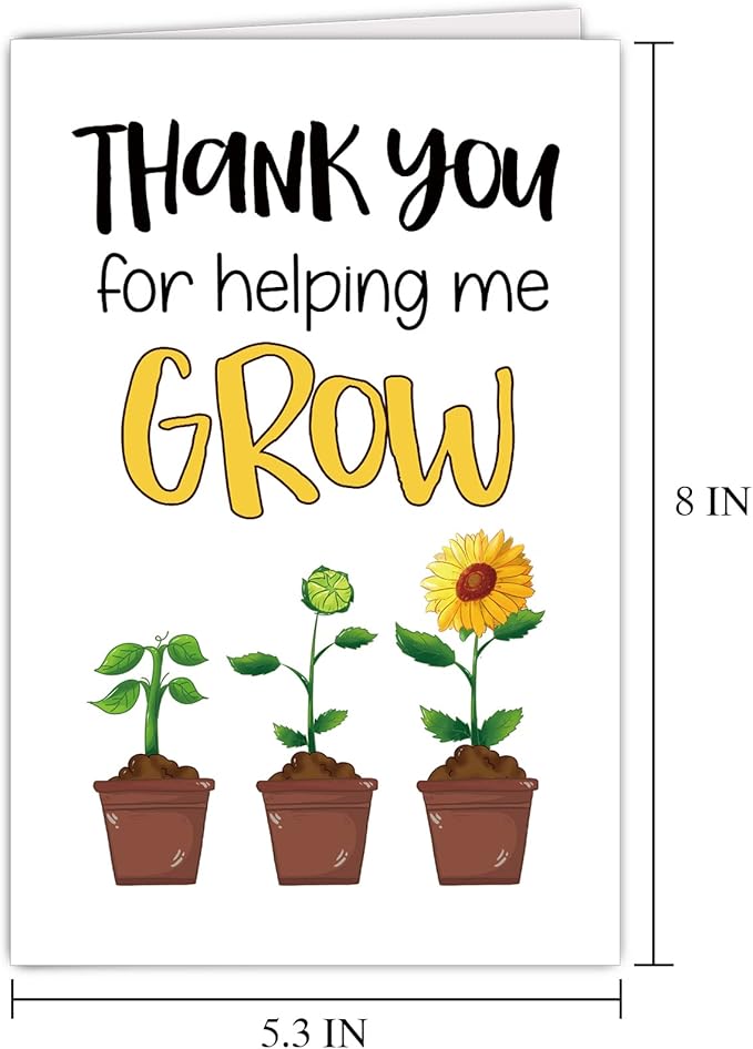 Supoeguk Funny Thank You Card for Teacher, Cute Appreciation Card for Teacher Mom, Teachers Day Card, Gift for Teacher Mentor