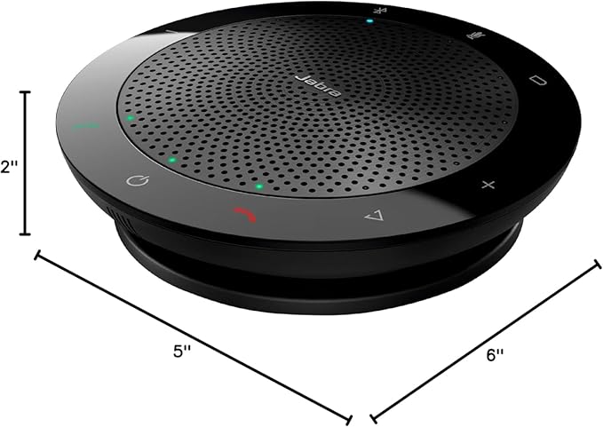 Jabra Speak 510 UC - Portable USB & Bluetooth Conference Speakerphone | Crystal Clear Sound for Meetings Anywhere | Zoom & Google Meet Certified | Optimized for Unified Communications