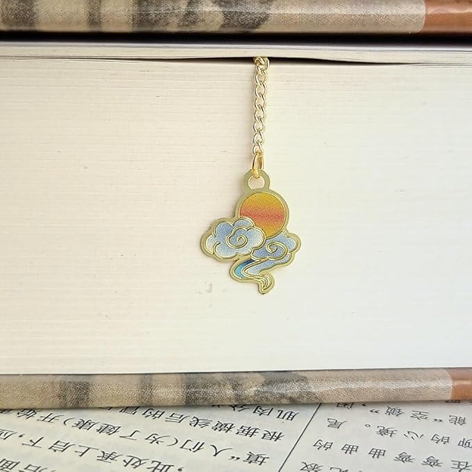 MOZART Chinese Dragon Gift Box Chinese Style Brass Bookmark Classical Mythological Characters Mountain and Sea Sutra Series Creative Cultural Copper Bookmark Metal Bookmarks