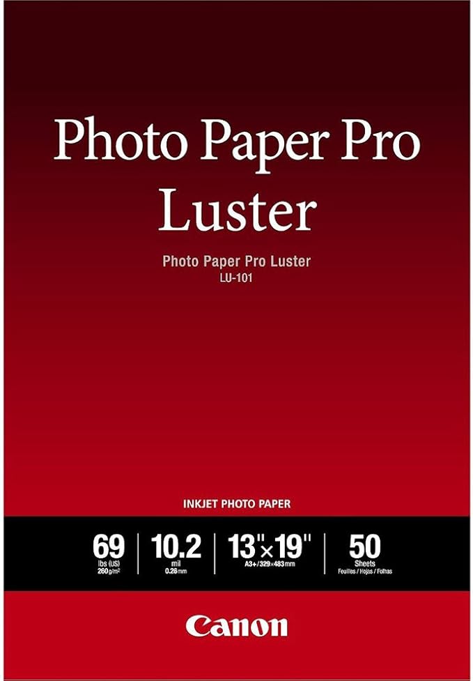 Canon LU-101 13X19(50) Luster Photo Paper, 13" x 19" (50 Sheets)