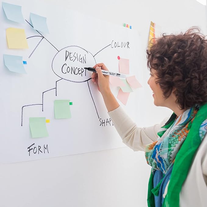 Dry Erase Markers Fine Tip, 3 Assorted Colors, 72 Pack Low-Odor Whiteboard Markers, Office Supplies