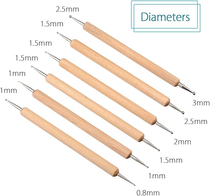 Meuxan 10 Piece Ball Stylus Dot Painting Tool Set, Clay Pottery Modeling Kit
