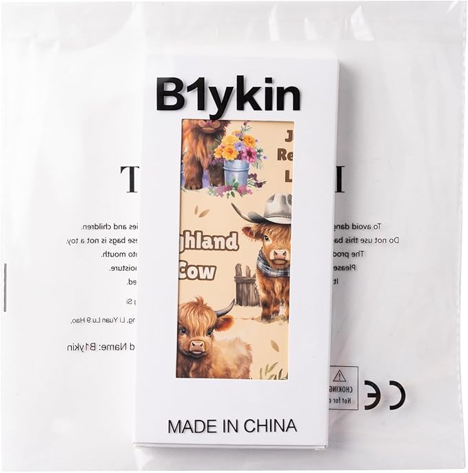 B1ykin Sticky Notes Set - Cartoon Theme Cute Self-Stick Notes Pad Teacher Appreciation Gifts, Self-Adhesive Writing Memo Pages Sticky to Do Notepad for Kids Employee School Office (Highland Cow)