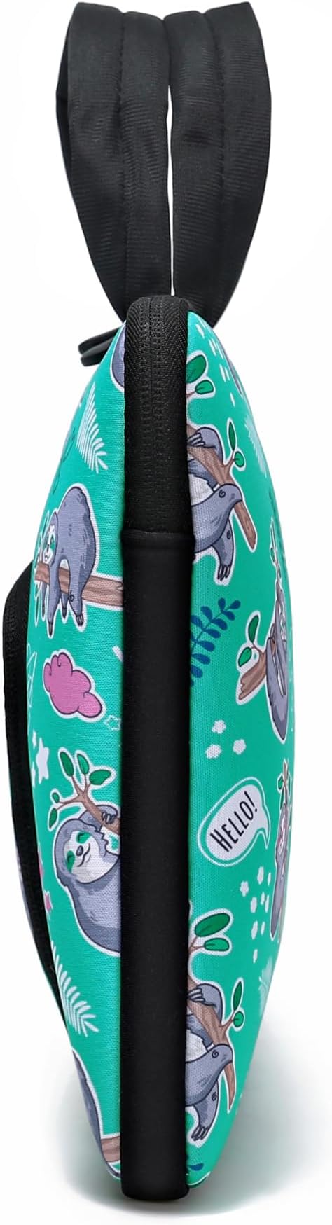 11.6 12 12.5 inch Laptop Sleeve Chromebook Case Ultrabook Case Notebook Sleeve Tablet Case Neoprene Handle Sleeve for Men Women, Two Pockets Fit Apple MacBook Air Samsung Acer HP DELL (Sloth)