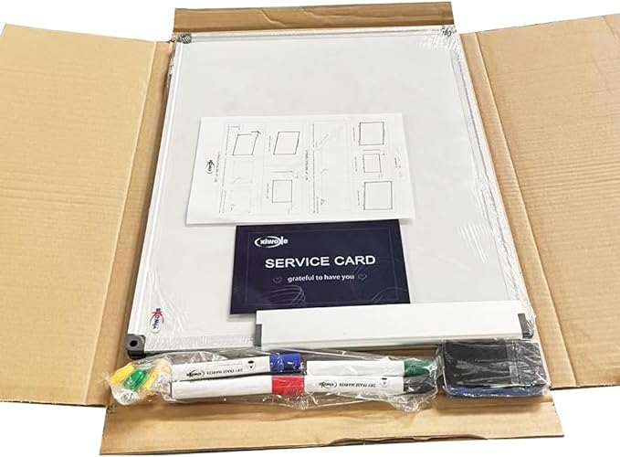 XIWODE Magnetic Dry Erase Board,Whiteboard for Wall,18 x 24 inches, Whiteboard Marker Board Writing Board,Silver Aluminum Frame, Durable,Whiteboard for Home School & Office
