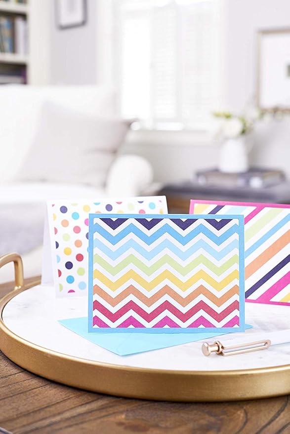 American Greetings Blank Cards Assortment with Envelopes, Bright Patterns (30-Count)