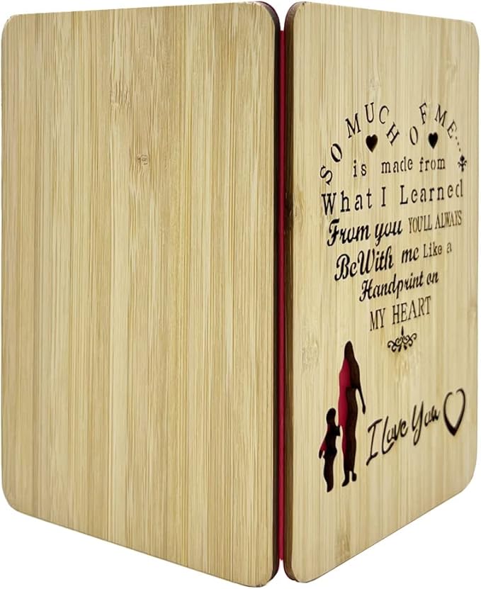 Mothers Day Cards,Handmade Bamboo Greeting Cards,Wooden Thankyou Card,Mother's day Card for Mom,Mum,Mom and Me