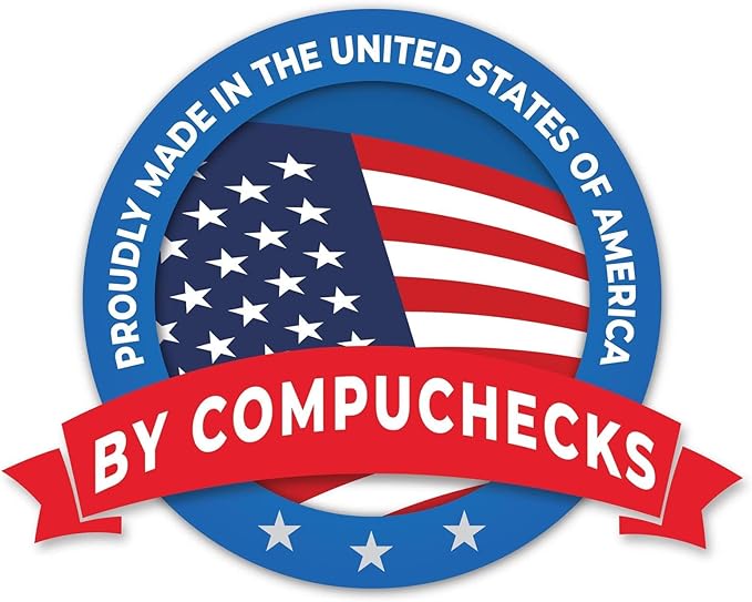 Compuchecks Top Blank Check Paper - 250 Pack, Quick-Books & Laser Printer Compatible - Security Business Checks with Voucher - 8.5" x 11" Burgundy Marble