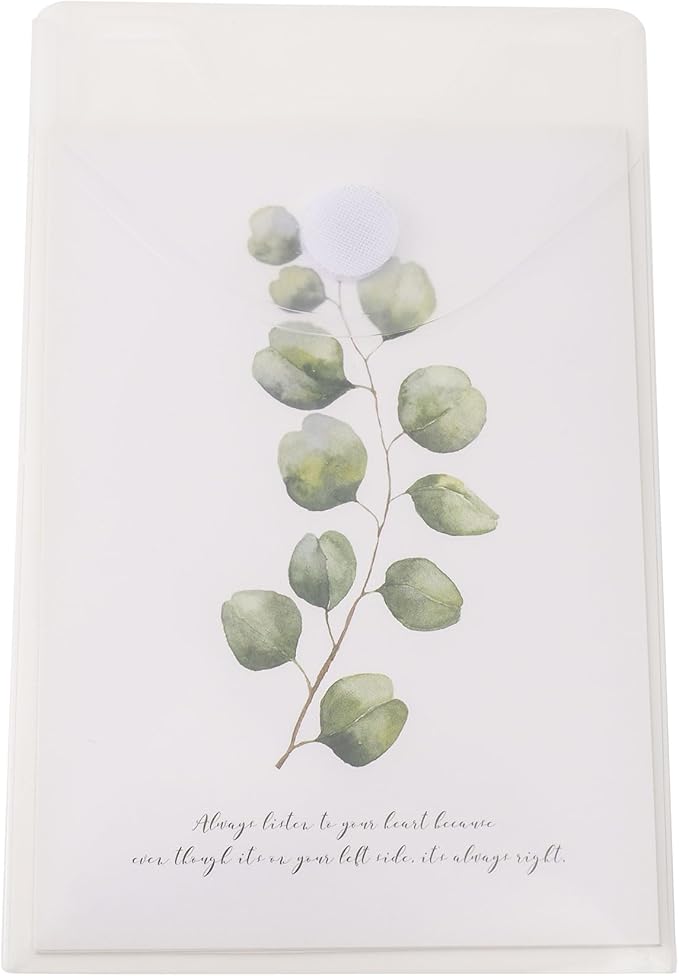 6’’ x 9’’ Vertical Clear Plastic Envelopes Receipt Stickers File Storage 30 Pack Hook Loop Closure