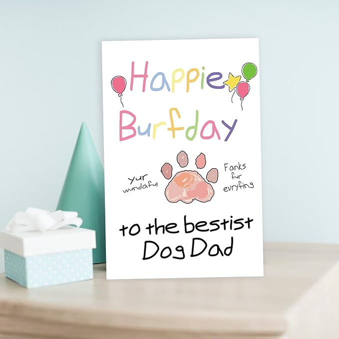 Funny Father's Day Card for Dog Dad, Cute Fathers Day Gift, Humorous Birthday Gifts