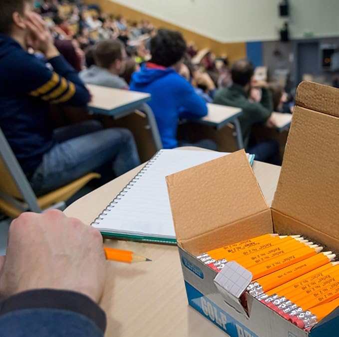 Golf Pencils with Erasers, 2 HB, Pre-Sharpened, 200 Count Bulk Pack