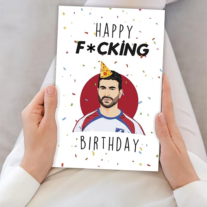 Humorous Roy Kent Birthday Card for Him Her, Rude Ted Lasso TV Show for TV Fans, Special Bday Card Gifts with Envelope