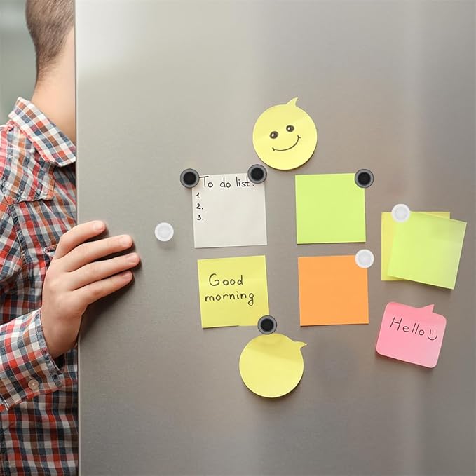 Magnet Bulletin Board 6 Pcs Metal Magnet Boards Frameless Magnetic Stainless Iron Board Strip Display Board with 20 pcs Magnet Memo Strip for Office Home School