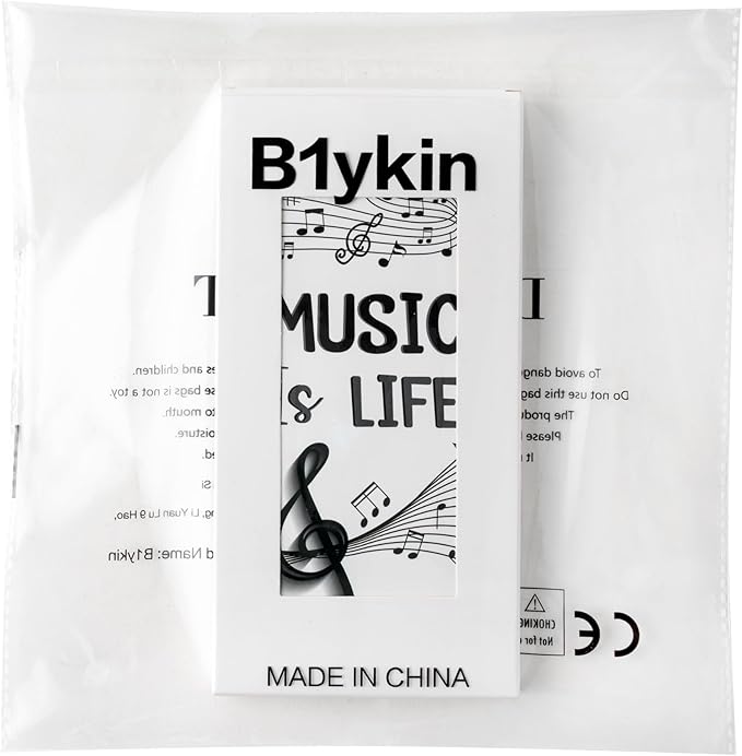 B1ykin Sticky Notes Set - Cartoon Theme Cute Self-Stick Notes Pad Teacher Appreciation Gifts, Self-Adhesive Writing Memo Pages Sticky to Do Notepad for Kids Employee School Office (Music is Life)