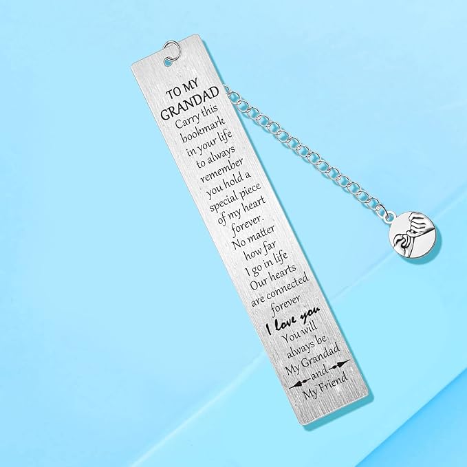 Grandad Bookmark for Fathers Day Christmas Grandad Gift from Grandchildren Birthday Gifts for Grandad Grandpa Best Gifts I Love You Grandfather Presents from Granddaughter Grandson