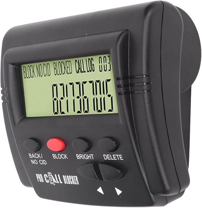 Call Blocker for Landline Phones,2000 Groups Large Capacity Prevent Harassment Caller ID Box,Home Phone Auto Call Block with LCD Display,Scam Call Blocker for Home Phones,for Answering Machine