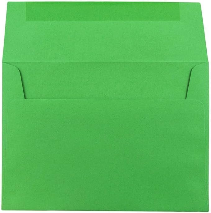 JAM PAPER A8 Colored Invitation Envelopes - 5 1/2 x 8 1/8 - Green Recycled - Bulk 500/Box
