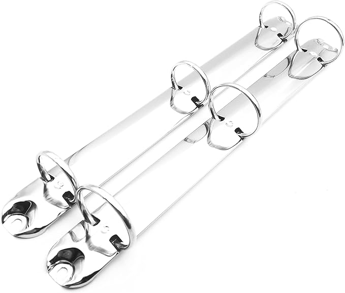 2Pcs Metal Standard Letter Size Notebook 3-Ring Binder Mechanism Replacement Kit,3 O Rings,Loose Leaf Binding Spines Combs for Personal Organizers Planners (32mm)