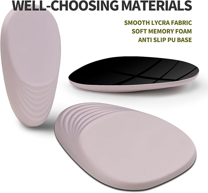 Hokafenle Ergonomic Mouse Pad Wrist Support, Terraced Slope Carpal Tunnel Wrist Pad for Mouse with Unibody Memory Foam, Wrist Rest Pain Relief Mousepad (Misty Rose, 11.8x7.9 in)