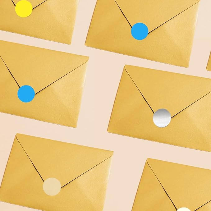 1200 Pieces 0.75 Inch Round Color Coding Label Garage Sale Stickers Blank Yard Sale Price Stickers Permanent Adhesive Dots Stickers,Easily Writable with Perforation Line (Yellow)