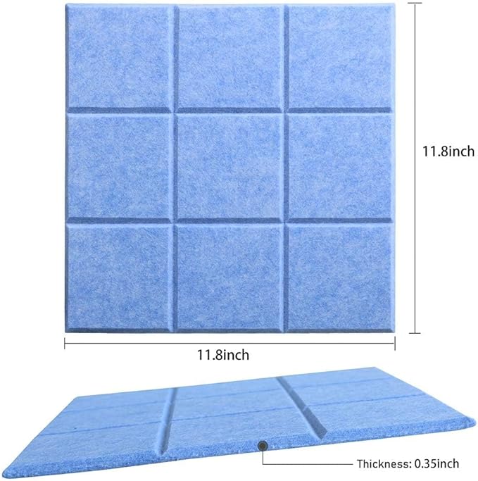 Large Cork Board Felt Board Tiles for Walls with 30 Push Pins, 11.8"x11.8" Pack of 6 Pin Board Notice Boards for Home Office Kitchen, Bulletin Board Wall Tiles for Photos Memos
