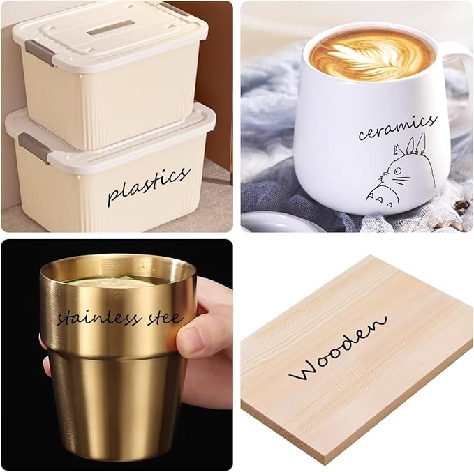 Permanent Markers, Ultra Fine Point, Black, 40 Count, 0.4mm, Fine tip permanent marker set, quick dry, waterproof, fading resists, durable, marks on paper, glass, ceramic, plastic, wood, rock, metal