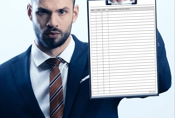 Activity Log Notepad, 60 Page Planning Pad to List a Task, Action or Contact. A Versatile Work Tool to Track Time & Organize Office Productivity. 8.5 X 11, A4 Sheets.