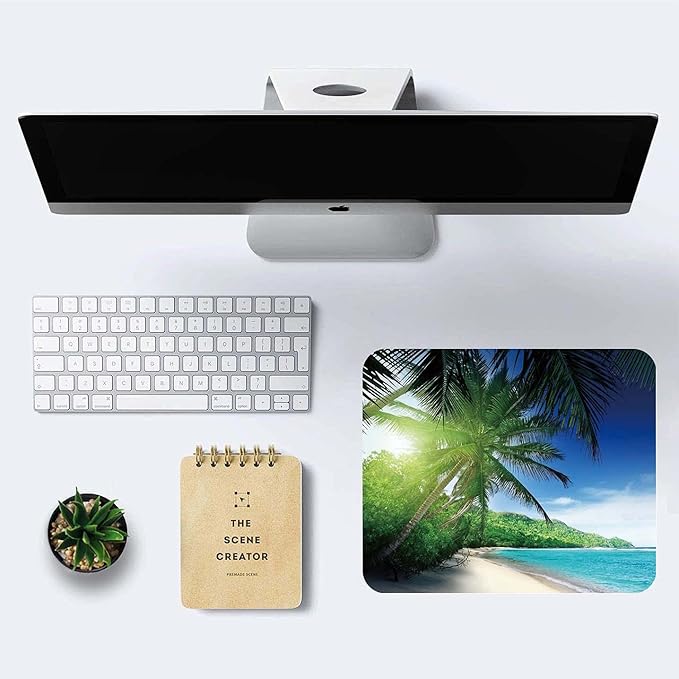 Beach in Sunset Mouse Pad,Non-Slip Rubber Base Wireless Gaming MousePads for Computers Laptop Office,Cute Mouse Pads with Designs for Women