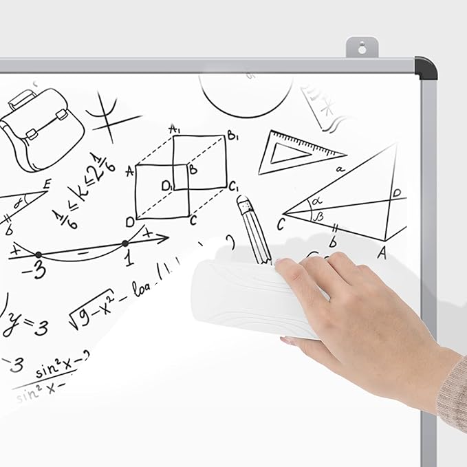 Ddaowanx Whiteboard Eraser, Magnetic Dry Erase Eraser, Glass Board Eraser,School and Office Supplies (4 Pack/White)