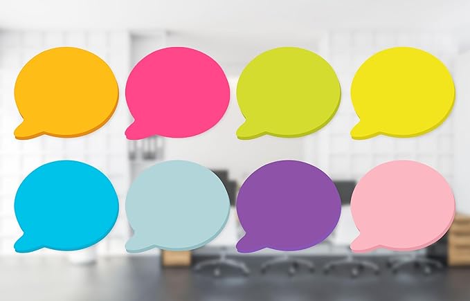 Bubble Sticky Notes 3x3 in, 8 Pads, Super Cute Bright Color Strong Adhesive Post, Clean Removal, 82 Sheets/pad