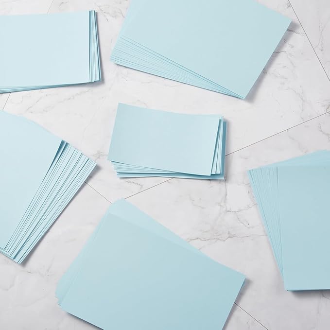 50 Sheets Blank Cardstock Paper 250 GSM Thick Heavy Cards Stock for DIY Art Projects, Card Making, Postcards, Greeting Cards, Birthday Party, Wedding Invitation (Light Blue, 5x7 inches)