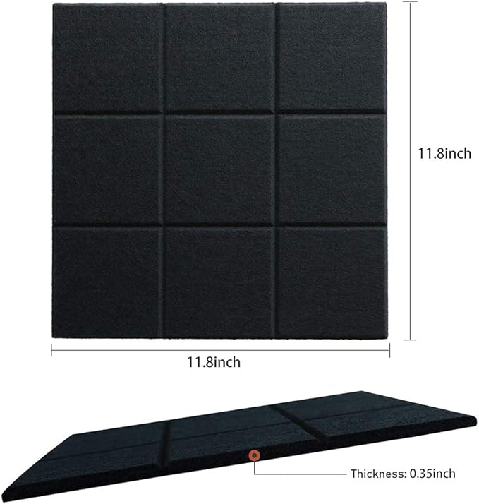 Large 11.8"x11.8" Felt Board Tiles for Wall with 30 Push Pins, Pack of 6 Pin Board Notice Boards for Home Office Kitchen, Bulletin Board Wall Tiles for Photos Memos