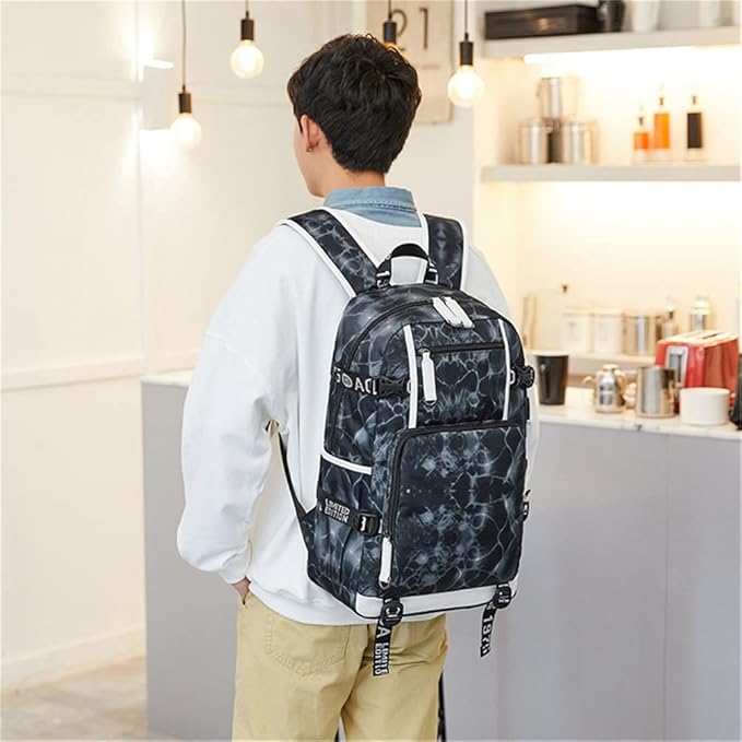 Soccer Superstar M-essi 10 Multifunctional Laptop Backpack Teenage Travel Backpack Fans Schoolbag (E2)
