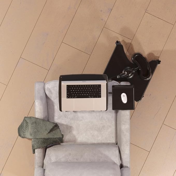 LEVO G2 Rolling Laptop Workstation Stand Cart Desk for Laptops, Books, Tablets, and Art, Made for Sofa, Bed, Chair, or Standing